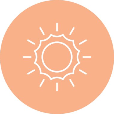 Güneş simgesinin vektör illüstrasyonu