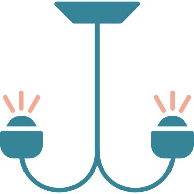 Modern ve basit bir simge lambasının vektör çizimi