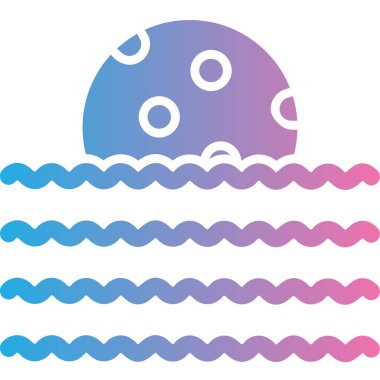 Deniz ikonu vektör illüstrasyonu