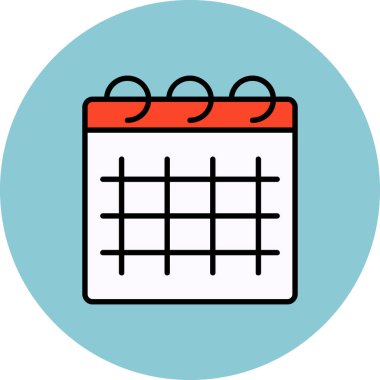 Takvim simgesi vektör illüstrasyonu