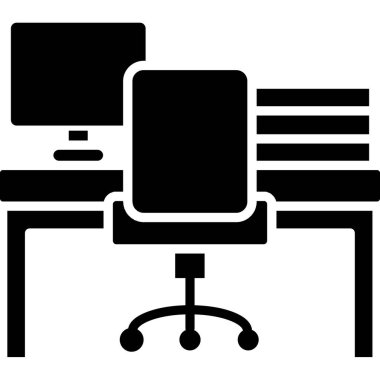 Ofis simgesine sahip bilgisayar masaüstü