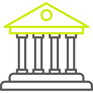 Banka simgesi, vektör illüstrasyonu