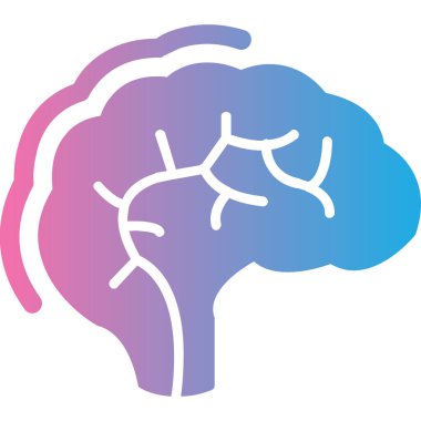 Beyin. Web simgesi basit illüstrasyon