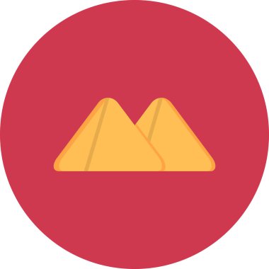 Bir çadır simgesinin vektör illüstrasyonu