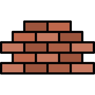 tuğlalar simge tasarımı, vektör illüstrasyonu 10 grafiklik