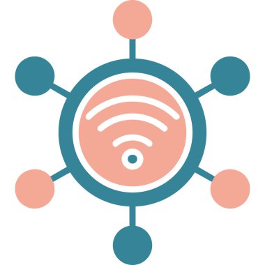 Kablosuz. Web simgesi basit illüstrasyon