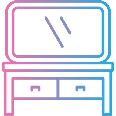 Masa. Web simgesi basit illüstrasyon