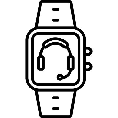 Kulaklık simgesi, anahat stili