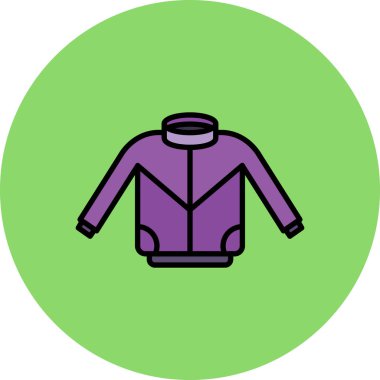 Bir ceket simgesinin vektör illüstrasyonu