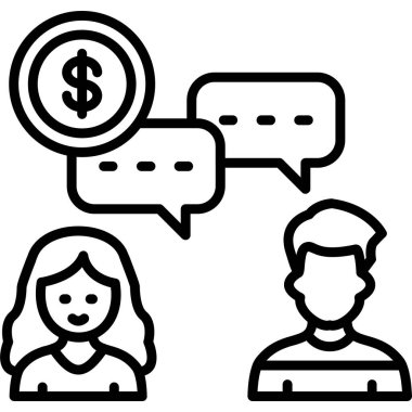 Müşteri hizmetleri ikon ana hatları vektörü. Müşteri hizmetleri