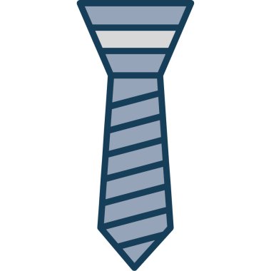 kravat izole edilmiş simge, vektör illüstrasyonu