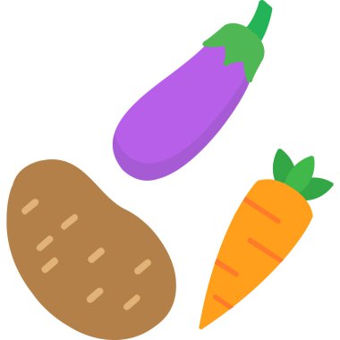 sebze. Web simgesi basit illüstrasyon