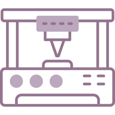 Yazıcı. Web simgesi basit illüstrasyon