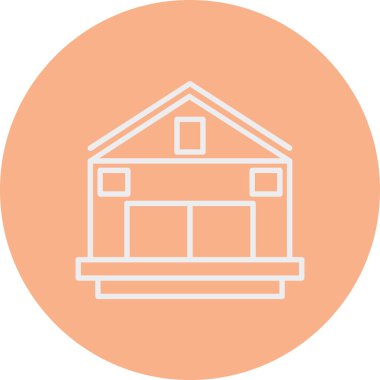 Modern yapı simgesinin vektör illüstrasyonu