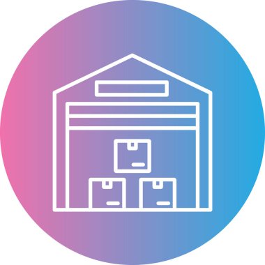 Depo. Web simgesi basit illüstrasyon