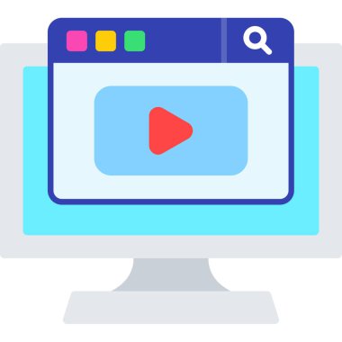 çevrimiçi web rengi basit illüstrasyon