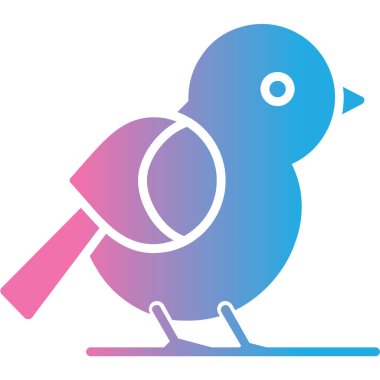 Kuş. Web simgesi basit illüstrasyon