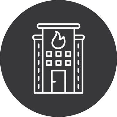 Soyut arkaplanda izole edilmiş ateş simgesi