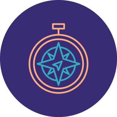 Pusula. Web simgesi basit illüstrasyon