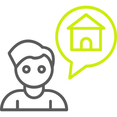 Konuşma kabarcığı vektör illüstrasyon tasarımlı ev