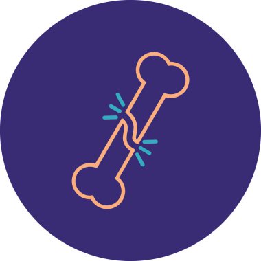 Kemik simgesinin vektör illüstrasyonu