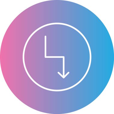 Saat simgesinin vektör illüstrasyonu