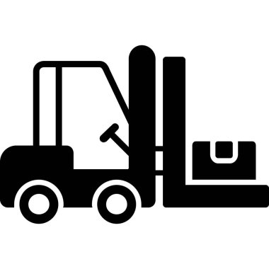 forklift simge vektör illüstrasyonu