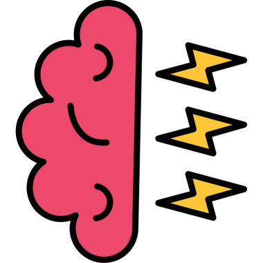 bulut şimşeği simgesi, vektör illüstrasyonu