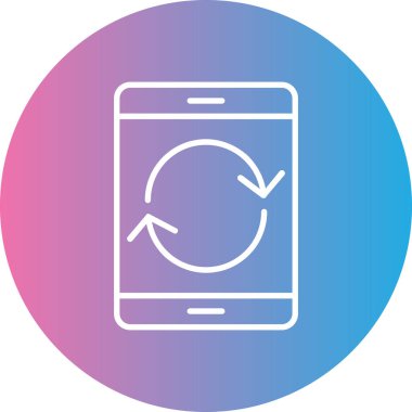 Mobil simge soyut grupta izole edildi