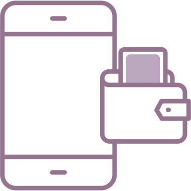 Cep telefonu simgesi, vektör illüstrasyonu