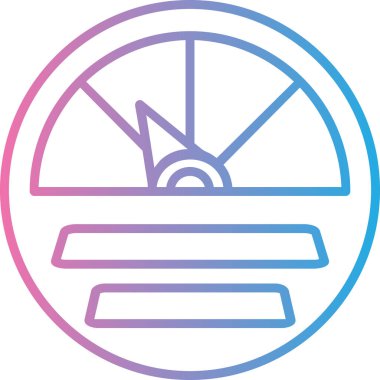 Pusula. Web simgesi basit illüstrasyon