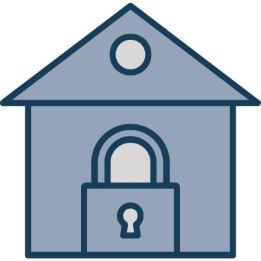 Güvenlik binası. Basit resimleme