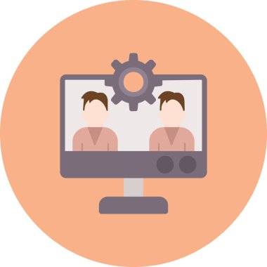 video konferans simge vektör çizim