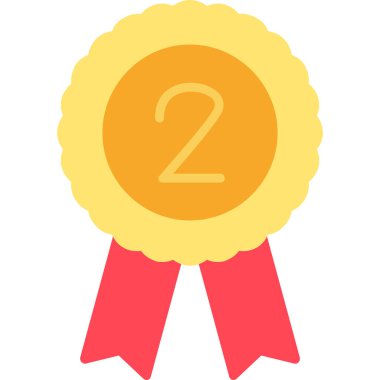 Madalya düz simgesi, ödüllü vektör simgesi