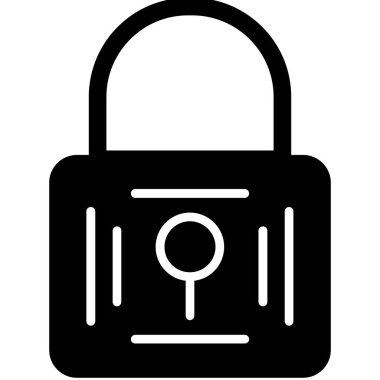 Kilit simgesi, vektör illüstrasyonu