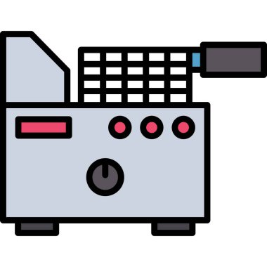 kahve ve mutfak makinesi simgesi, vektör illüstrasyonu