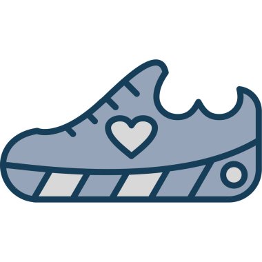 ayakkabı simgesi, vektör illüstrasyonu