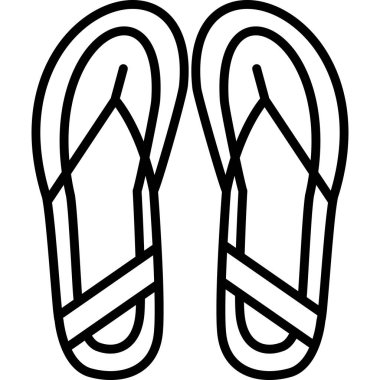 parmak arası terlik simgesi, basit tasarım