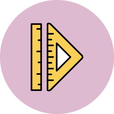 Cetvel simgesi. vektör illüstrasyonu