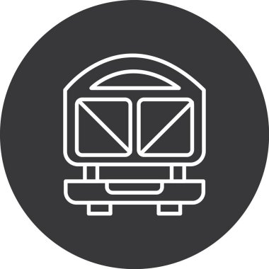 Tren simgesinin vektör illüstrasyonu