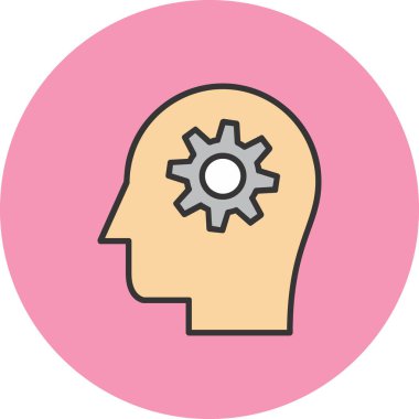 beyin ikonu vektör illüstrasyonu