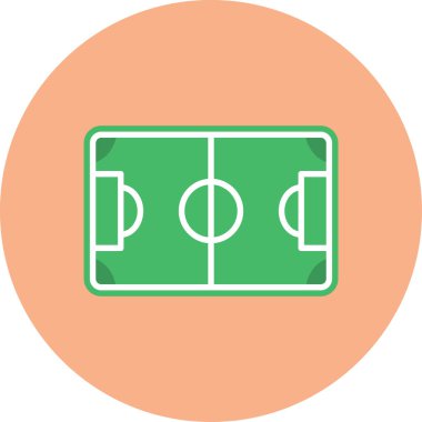 futbol alanı ikon vektör illüstrasyonu