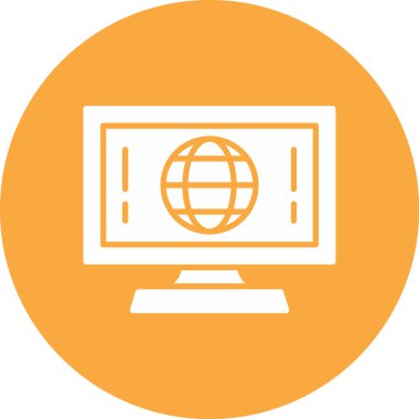 İnternet web simgesi basit illüstrasyon