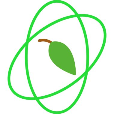 Yeşil yapraklı bir damlanın vektör çizimi