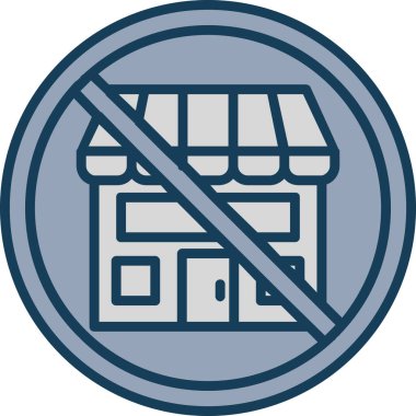 Dükkan. Web simgesi basit illüstrasyon