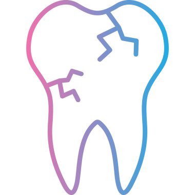 diş simgesi vektör illüstrasyonu