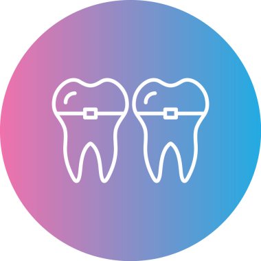 Diş simgesinin vektör illüstrasyonu