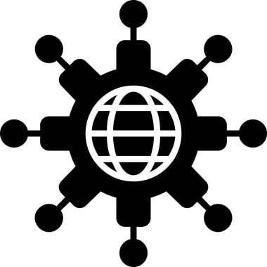 genel ağ simgesi ana hat biçiminde