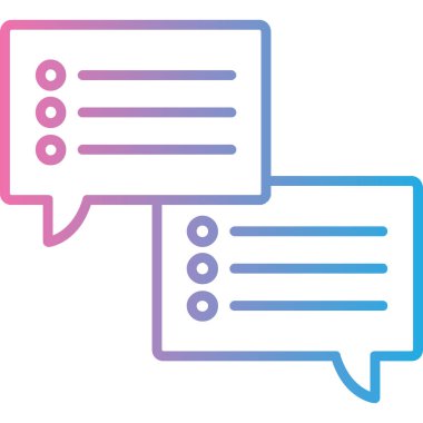 Sohbet simgesinin vektör illüstrasyonu