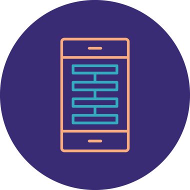 Cep telefonu simgesi, vektör illüstrasyonu